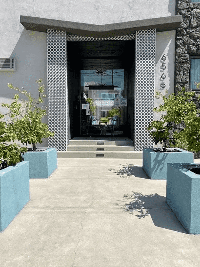 main entrance modern tiled doorway